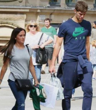 Peter Stones son John Stones with ex-girlfriend Millie.